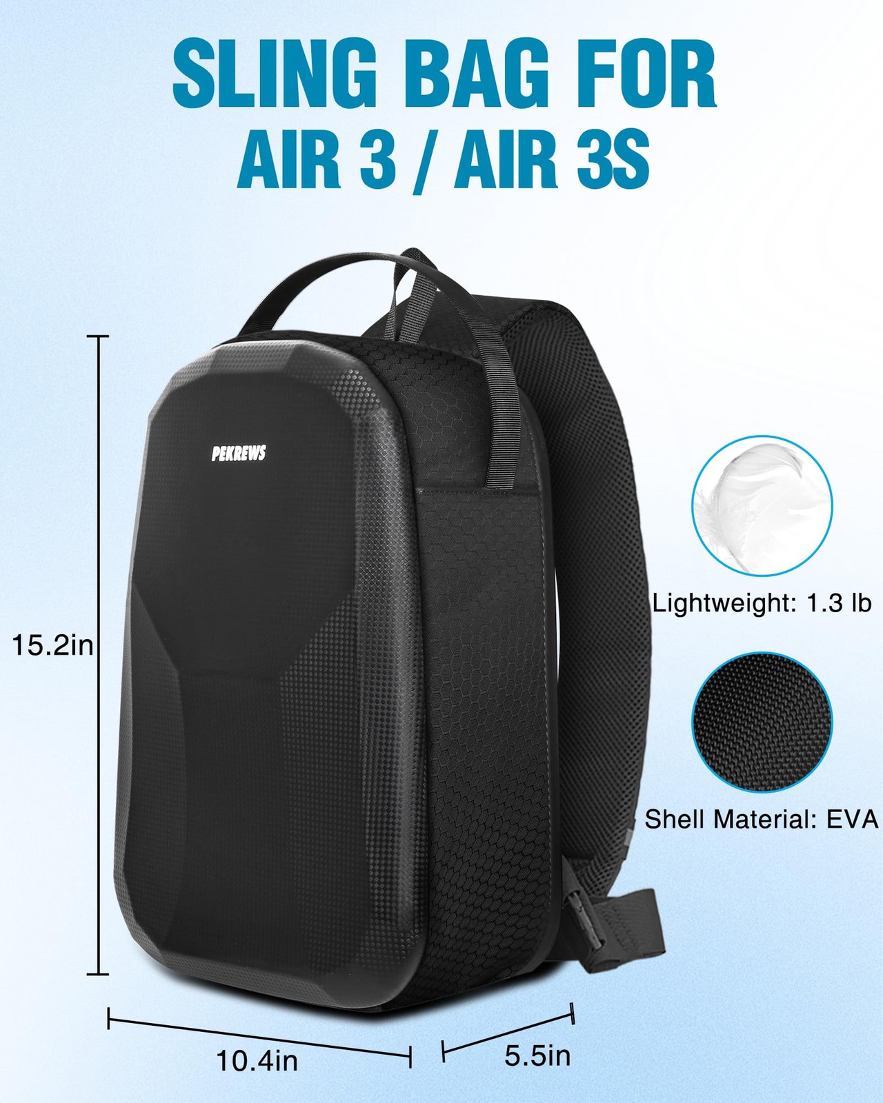 PEKREWS Air 3S DJI Case, 3 3 Pro Case - Black