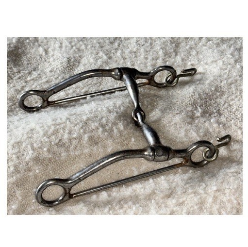 Horse Bit Western 5” Shanks Snaffle 5" Sweet Iron Mouthpiece Preowned FARO