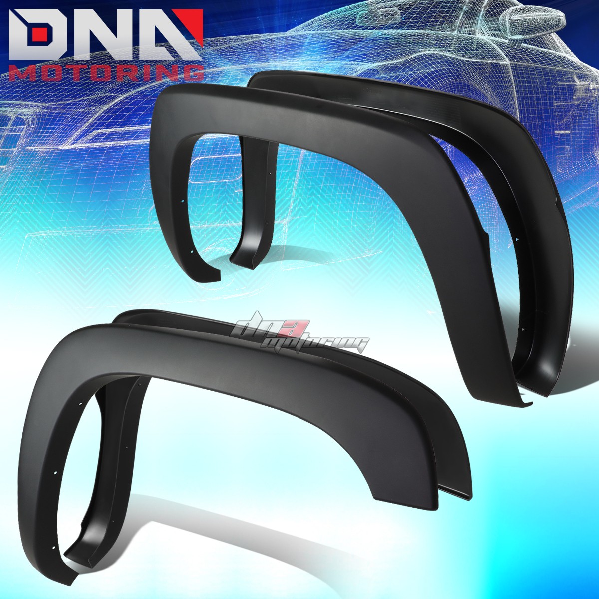 For 1999-2007 Silverado Sierra 1500 2500 3500 Fleetside Fender Flares 4pcs/Set