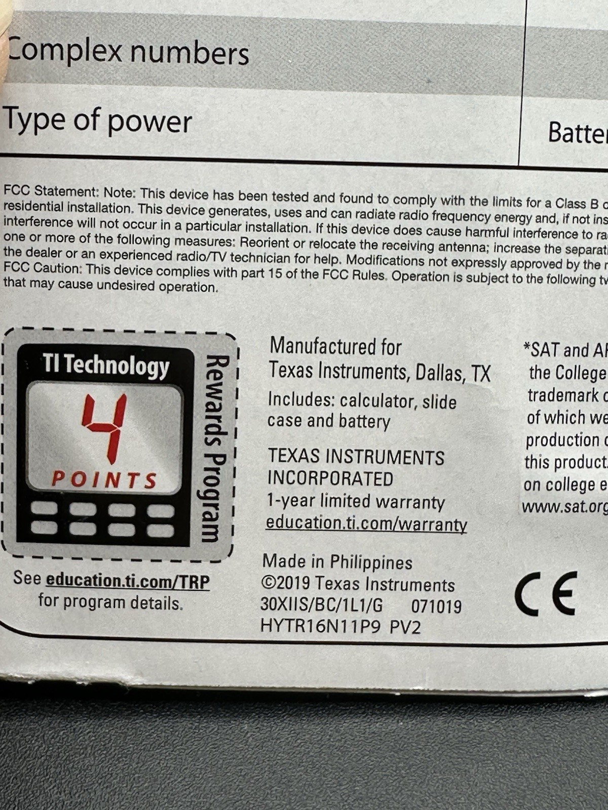 Texas Instruments To-30XIIs Scientific Calculator