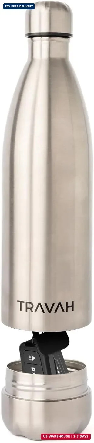 Diversion Water Bottle Safe for Travel and Home - Leak Proof Stainless St