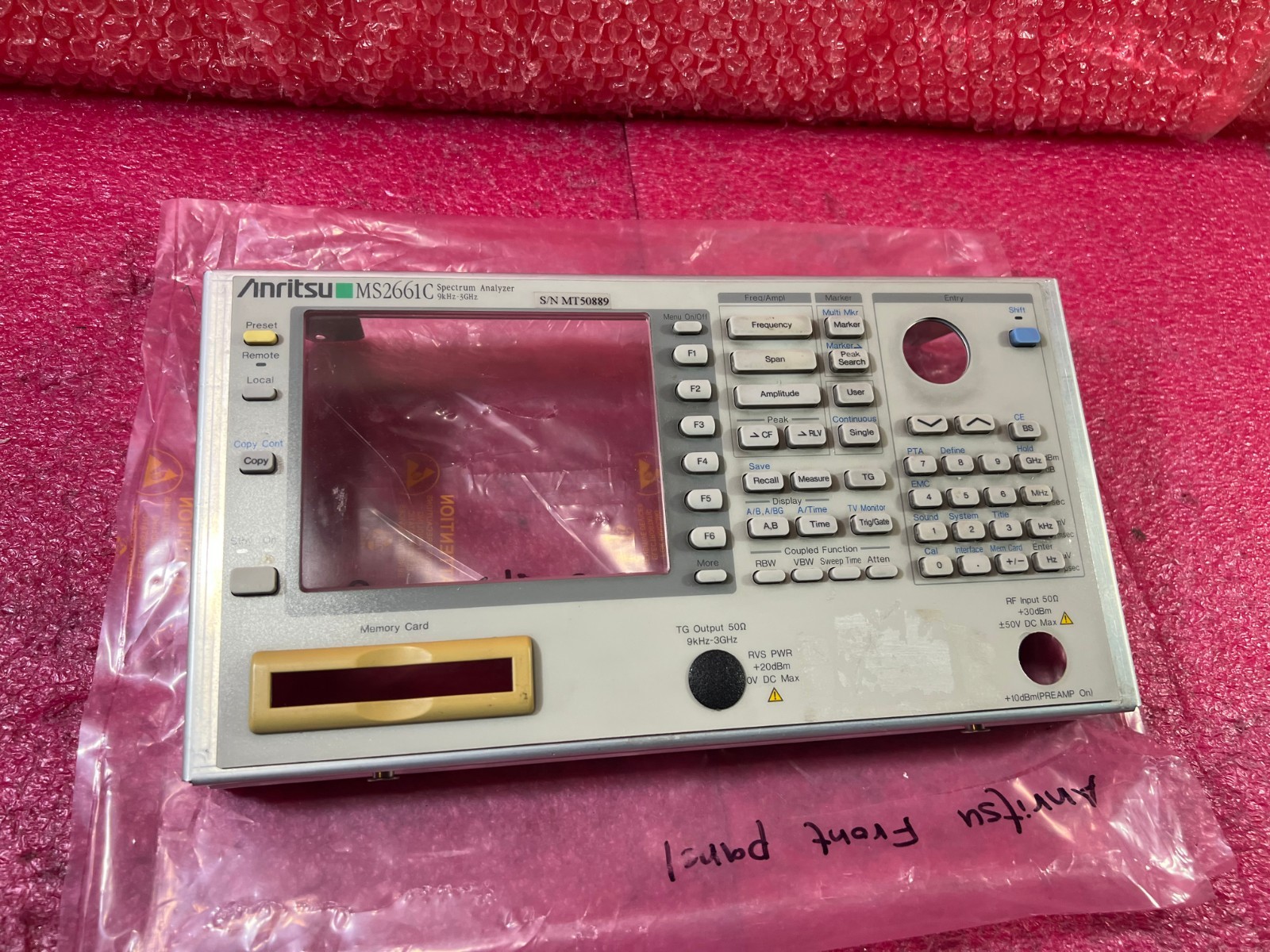 Anritsu Spectrum Analyzer MS 2661 C 9 kHz - 3 GHz MS2661C ''Panel only''