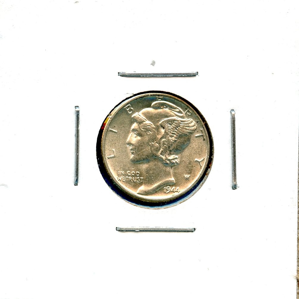 1944 P Mercury Dime 10c US Mint Silver Brilliant Uncirculated #6c BU MS 1944-P