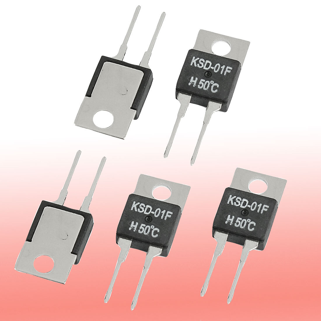 5 Pcs 50 Celsius NO Normal Open Temperature Switch Thermostat KSD-01F H50C