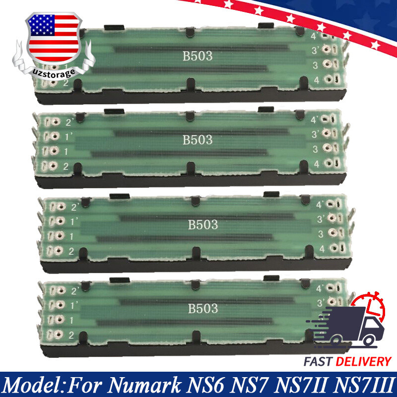 4PCS For Numark NS7 NS7II NS7III NV NV II 4TRAK MK2 DJ Mixer Channel Fader Line