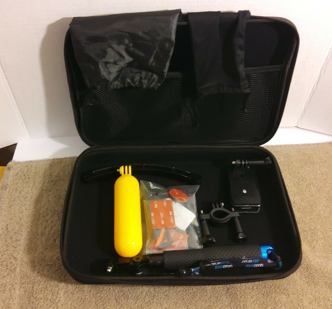 Unbranded Go Pro Accessories W/ Mounts Chest, Wrist & Head Mount Etc. Preowned.