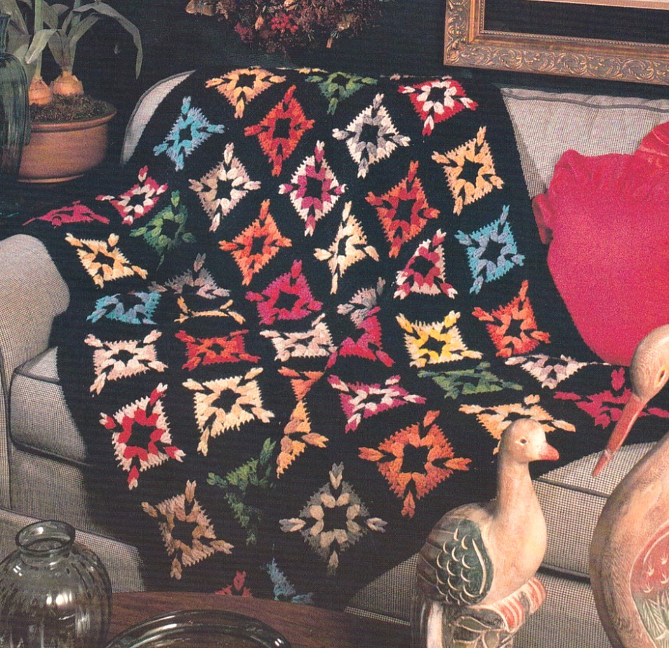 Crochet Afghan Pattern THOROUGHLY MODERN GRANNY Instructions Annie's Club