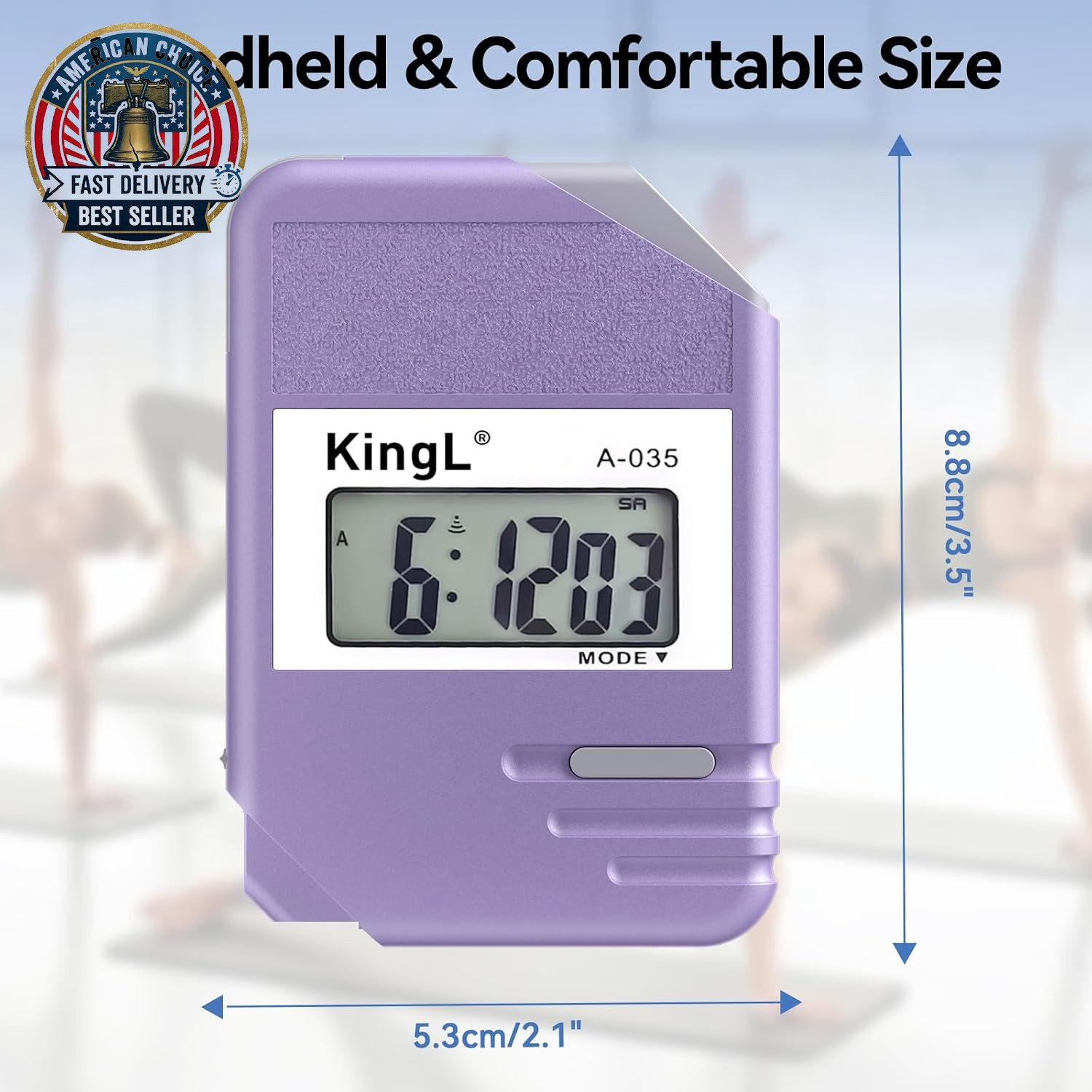 2 Pack Digital Stopwatch Timer with Large Display,Lap Split Mode, Waterproof Han