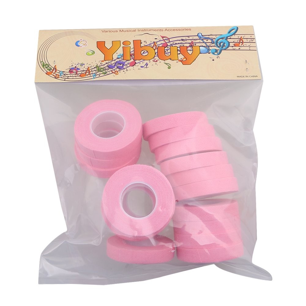 20 PCS Pink Finger Adhesive Tape 5 Meter Length For String Instruments
