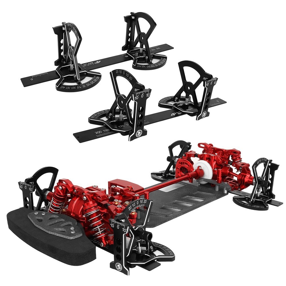 RC Chassis Setup System tool Set For 1/10 RC On-Road Car Camber Caster Toe Gauge