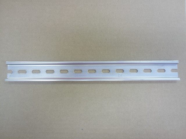 NEW DIN RAIL, 12” LONG, STEEL, CHROMATED, PHOENIX CONTACT # 0801733, NS35/7.5