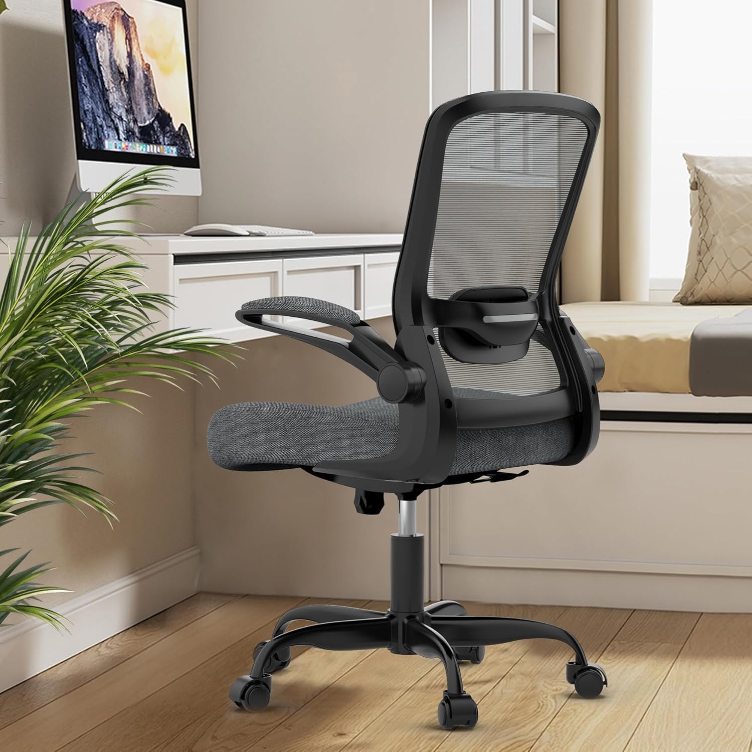 Ergonomic Office Chair - Desk Chair with Flip-up Armrests & 135° Recline, Adj...
