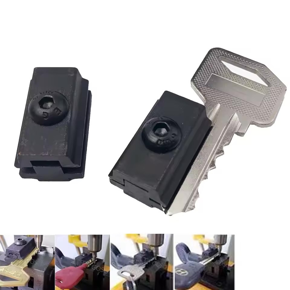 New Key Clamp 2pc Vertical Fixture Auxiliary Tooth Opening Locksmith Double-side