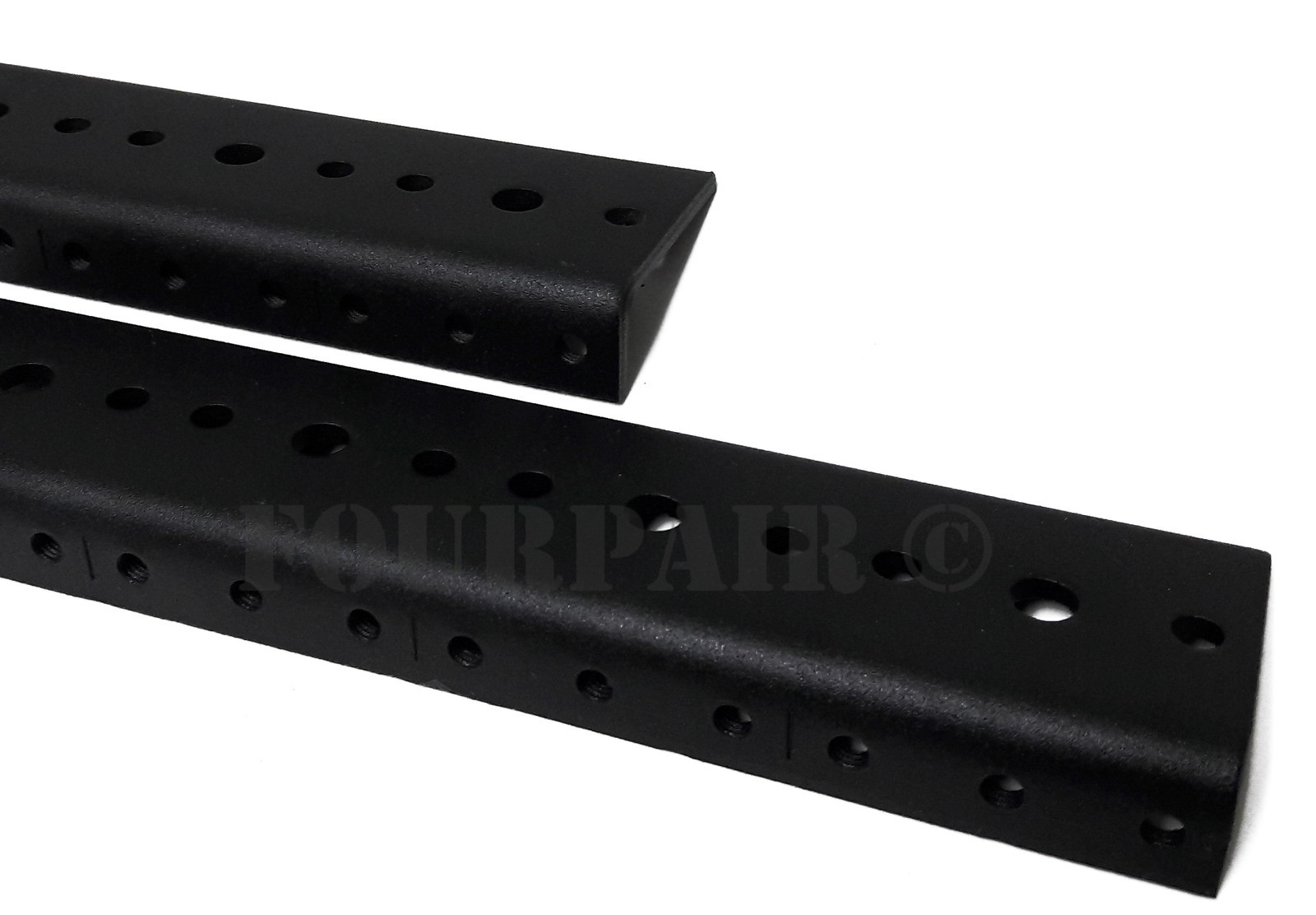 10 Space 10U 17.5" Steel Rack Mount Rail Pair Road Case Amp Mixer 10-32 Threaded