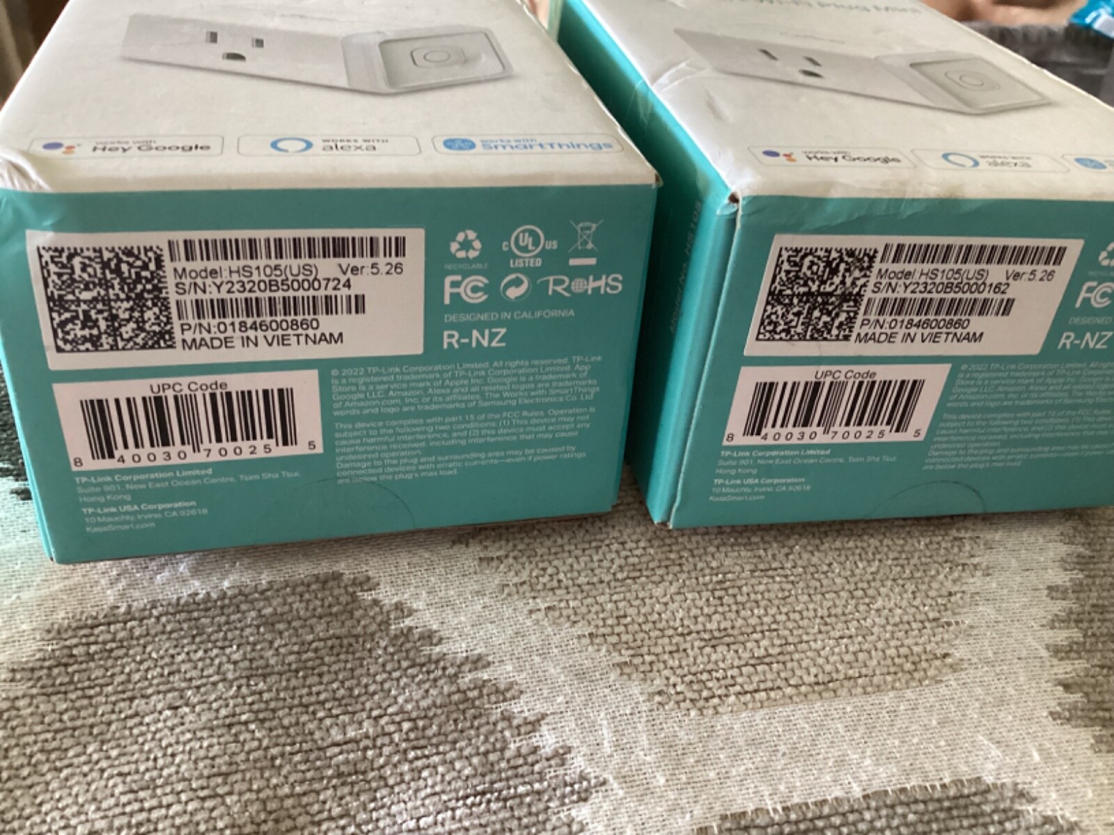 2- TP- Link Smart Wi-Fi Plug Mini White ( HS 105).