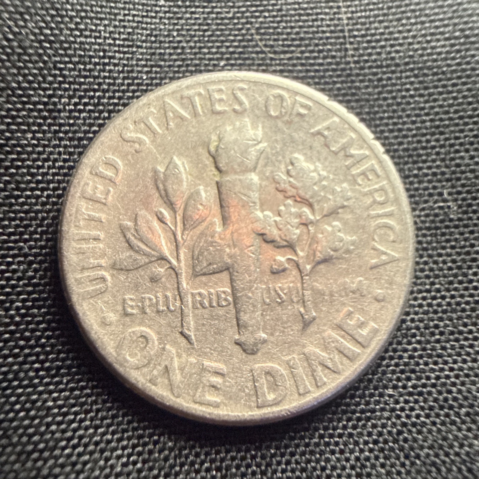 1968 D Roosevelt Dime In Circulated Condition Weak Lettering