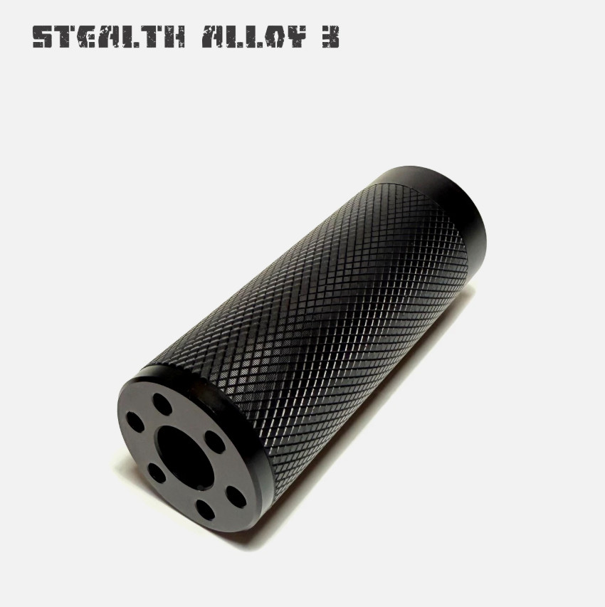 STEALTH ALLOY 3 Muzzle Brake for  1/2*28 | 5/8*24 GBB CNC Black