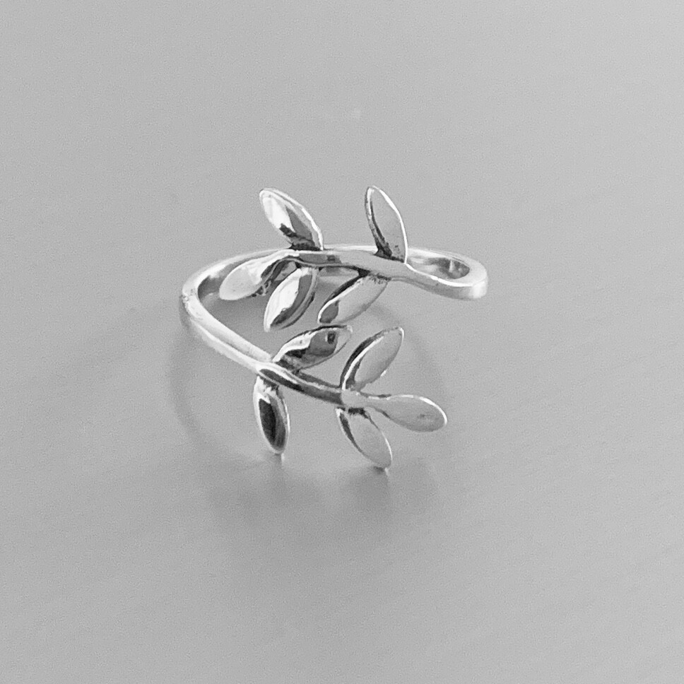 Sterling Silver Leaves Toe Ring, Leaf Ring, Silver Rings, Tree Ring