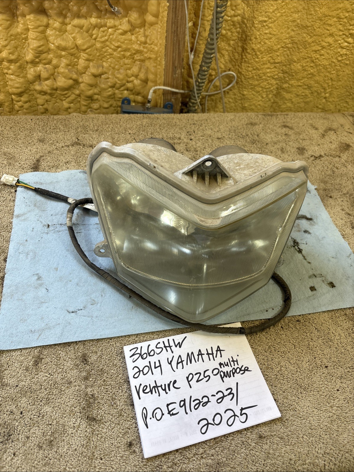 2014 Yamaha Venture PZ 50 Front Headlight Assembly 366