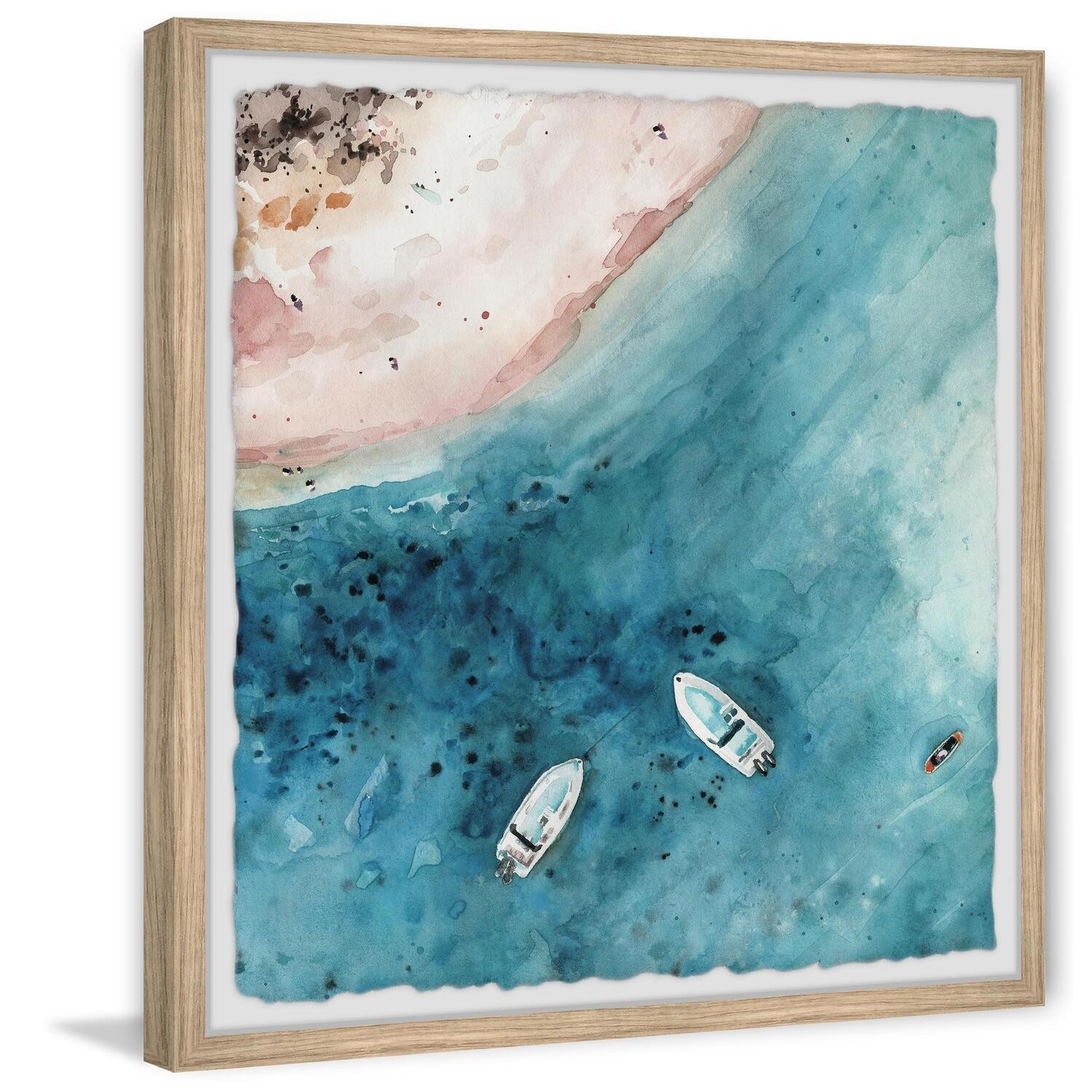 Marmont Hill Ocean from the Top Framed Painting Print 24" x 24"