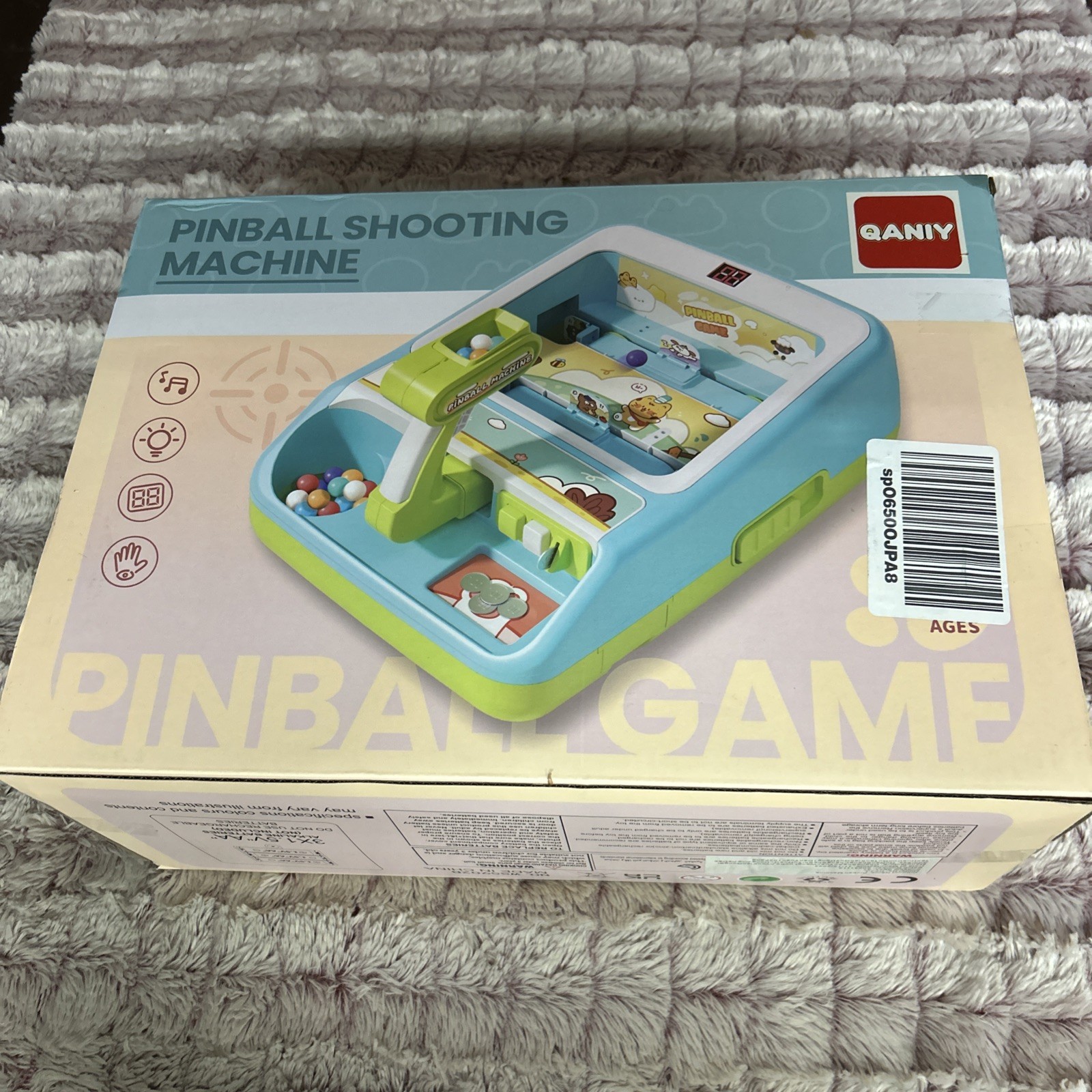 Pinball Machine for Kids, Electronic Tabletop Arcade Games for Home with Lights