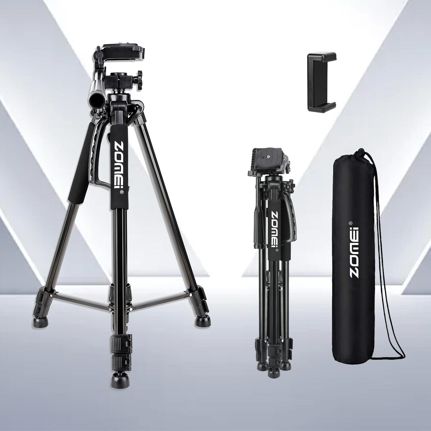 ZOMEI Portable Travel Tripod Stand Pan head for Canon Nikon Camera Phone Tablet