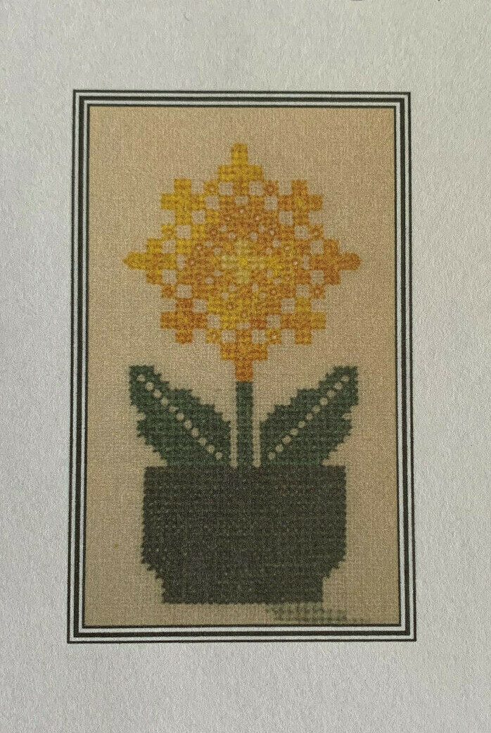 Over the Moon Designs Cross Stitch Pattern Butterscotch Marigold - Flowers