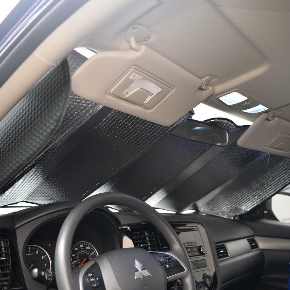 Motor Trend Standard Matte Black Reversible Auto Protective Foldable Sun Shade