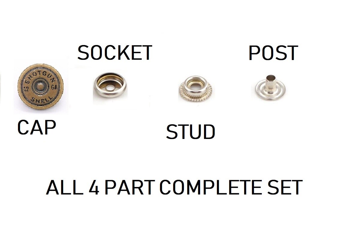 Buffalo Nickel Line 24 Snap Button Decorative Snap Cap Socket Eyelet Stud