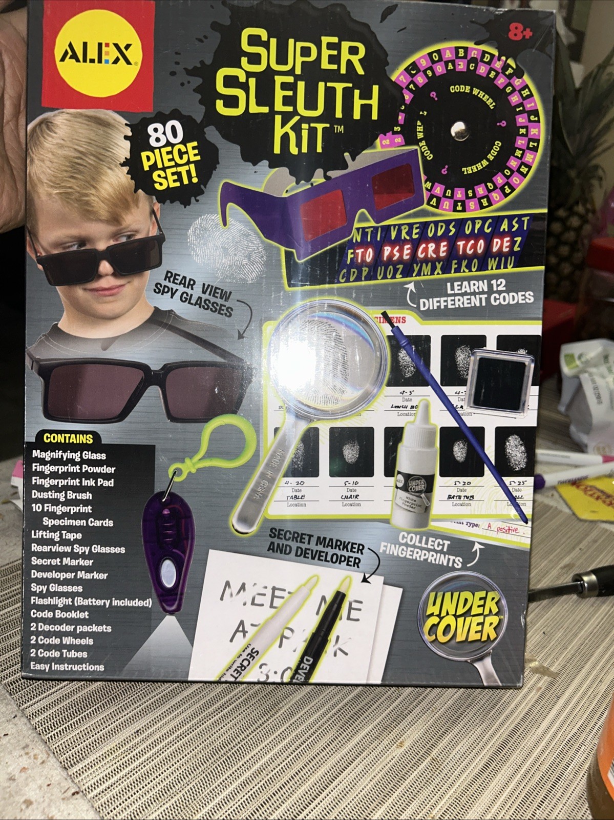 Alex Under Cover Super Sleuth Kit Detective Activity Kit 80 Piece Set! NIP