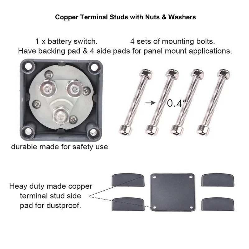 Battery Disconnect Switch Master,12V-48V Battery Shut Off Switch,....