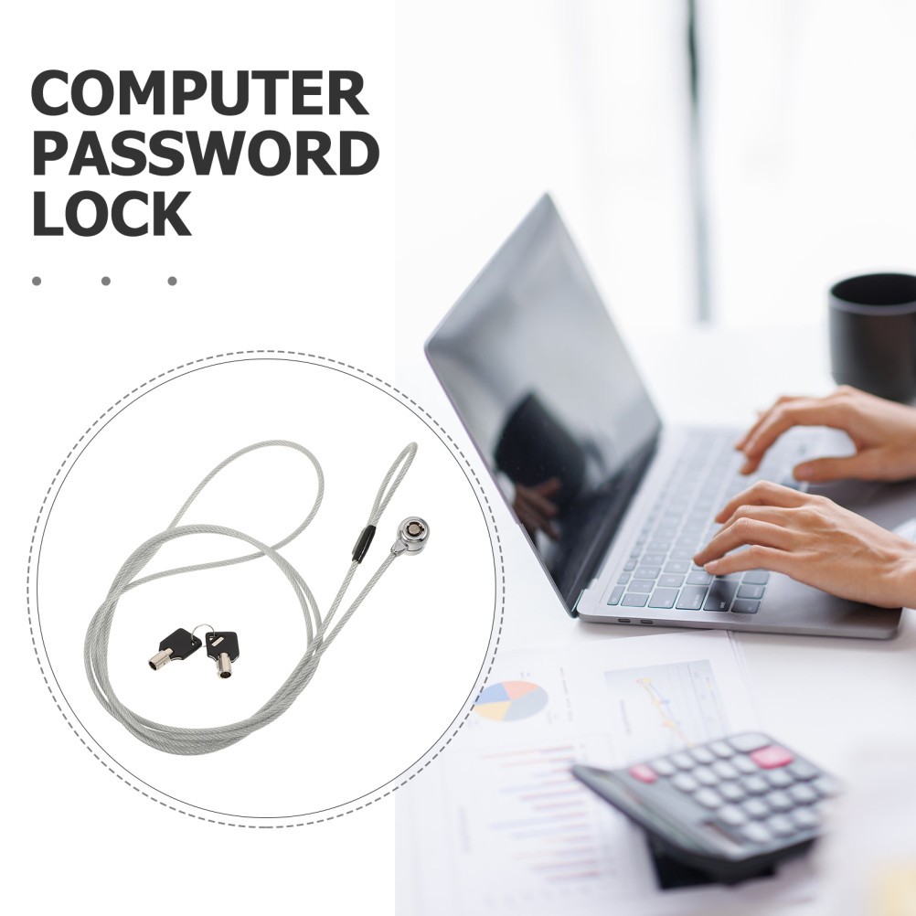 Reusable Zinc Alloy Laptop Cable Lock with Key Portable Home Security Device