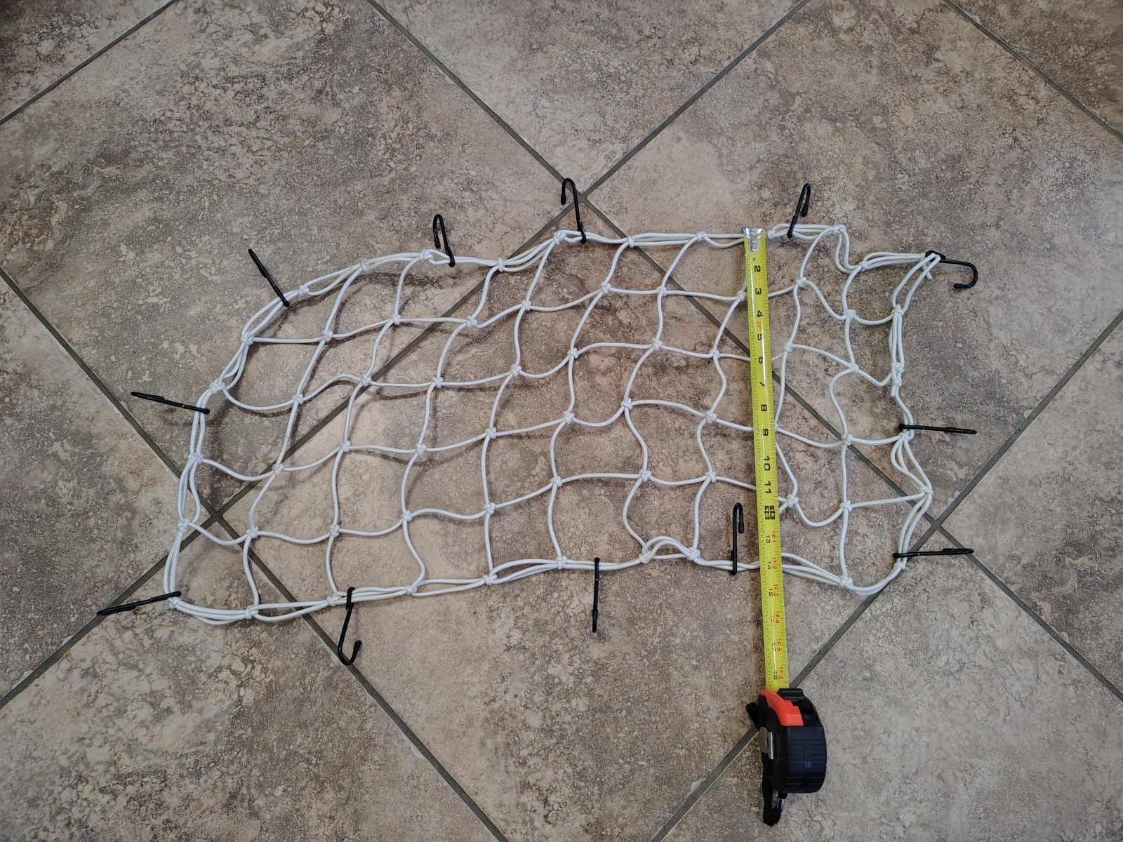 NEW 14in x 28in Elastic Cargo Net with 12 Hooks 3in x 3in Mesh Squares 14" x 28"