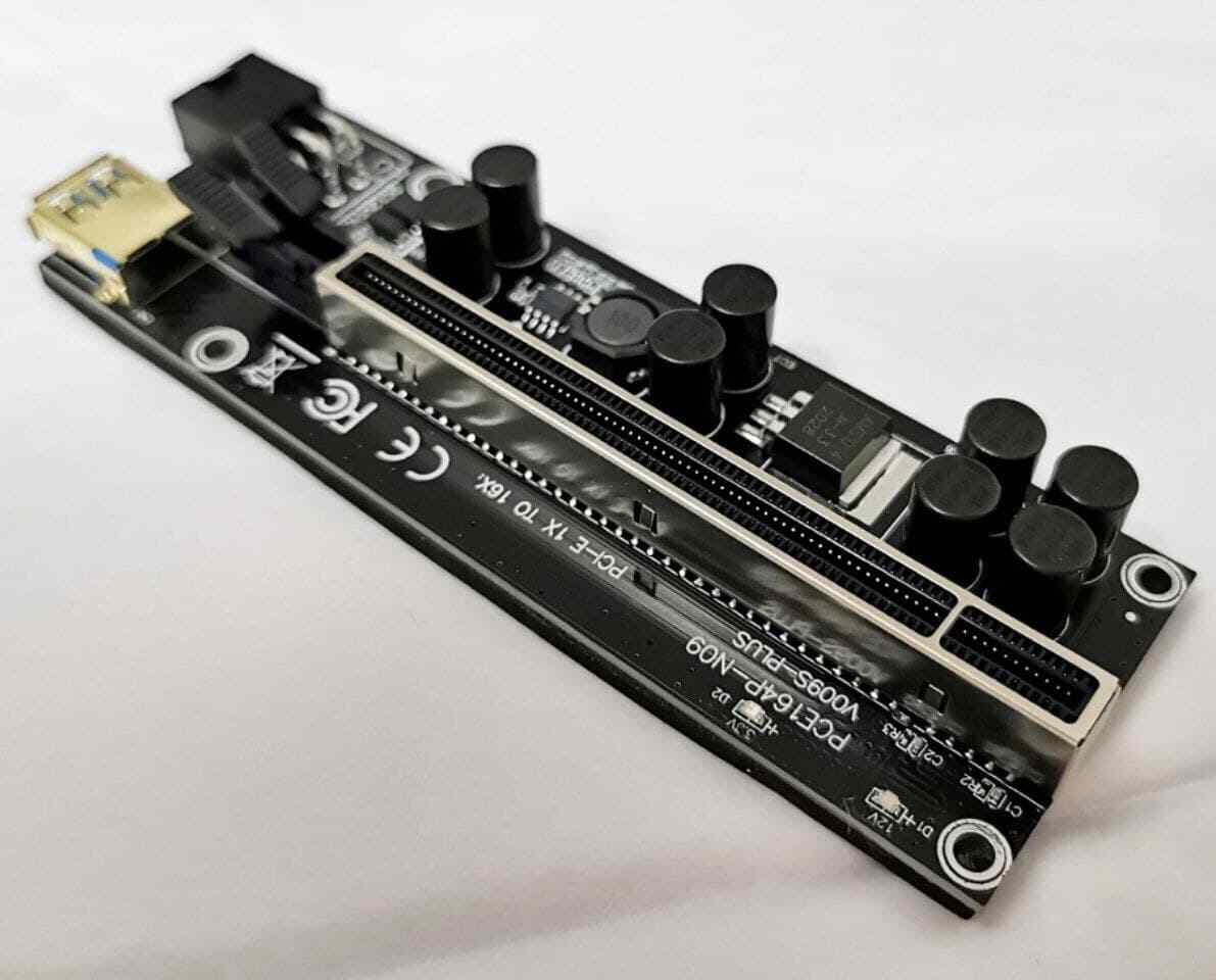 GPU Riser V009S-PLUS PCE164p-N09 PCI-E 1X TO 16X ADAPTER ✅✈️�