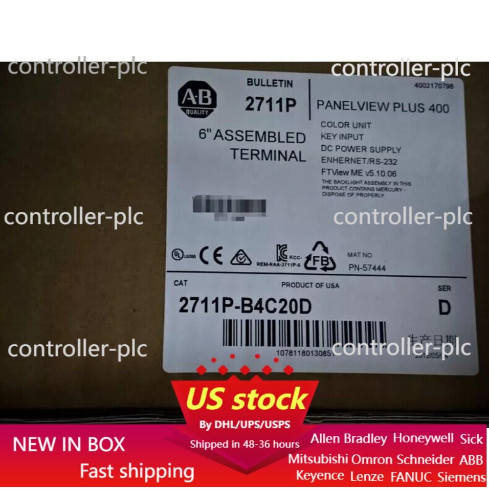 Allen Bradley 2711P-B4C20D Panelview Pl 400 HMI Touch 24VDC 25W AB US Free Tax