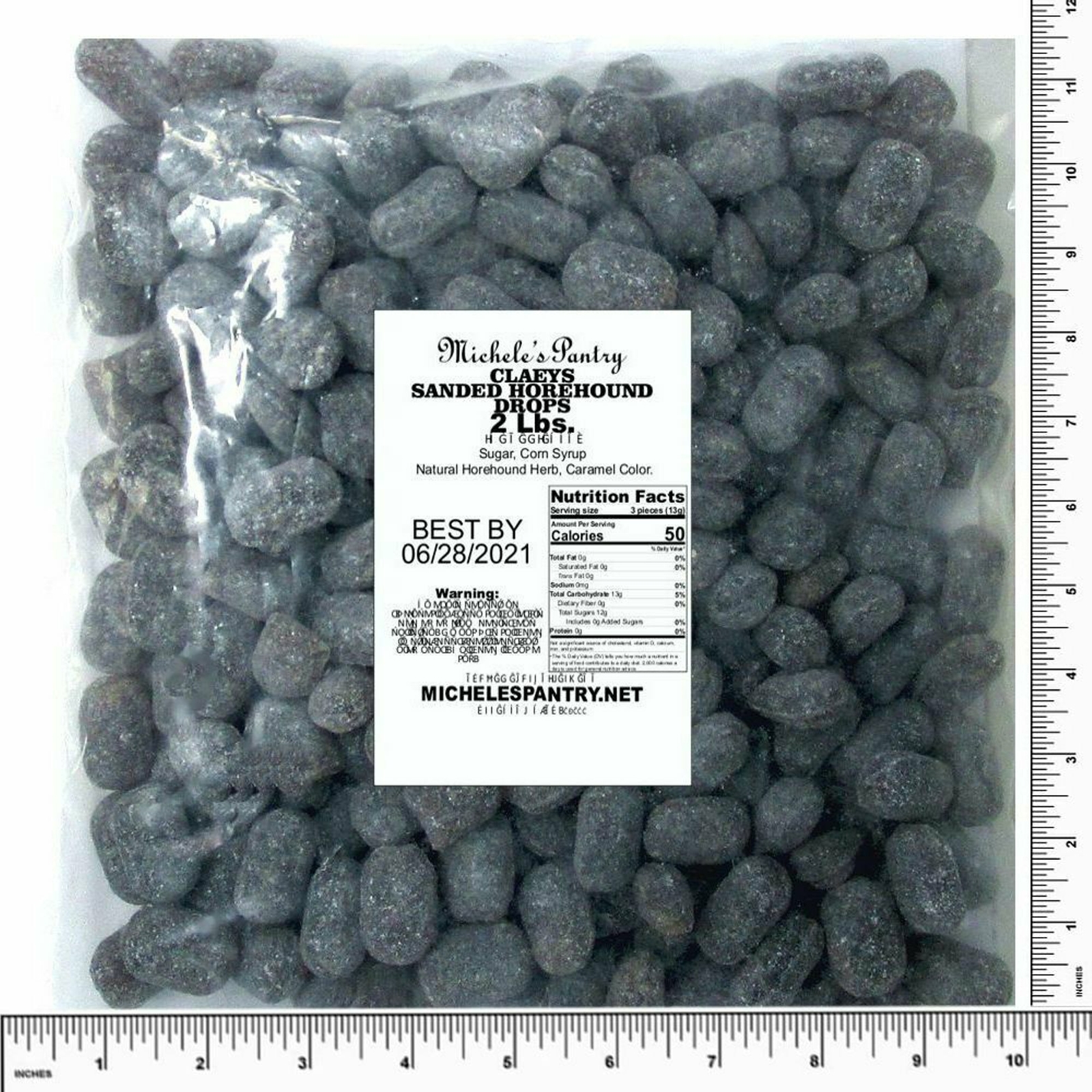 Claeys Sanded Horehound Drops Old Fashioned Nostalgic Candy , 4 lbs