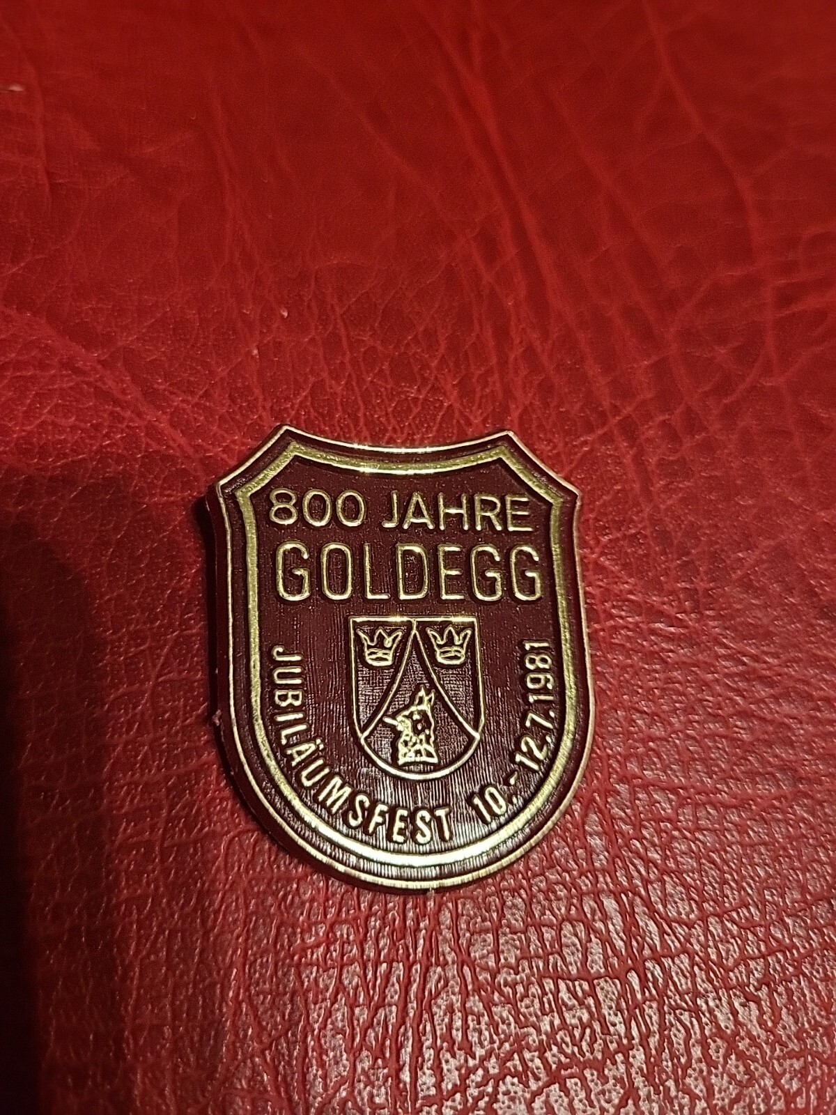 Pin hatpin hiking pin 800 years Goldegg