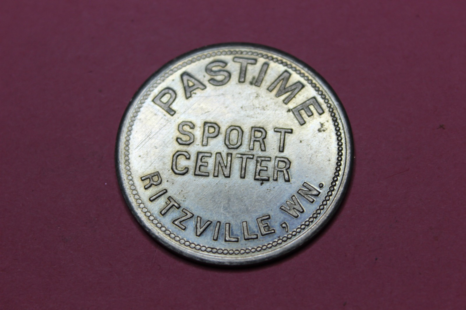 TRADE TOKEN-PASTIME SPORTS CENTER-RITZVILLE, WN.