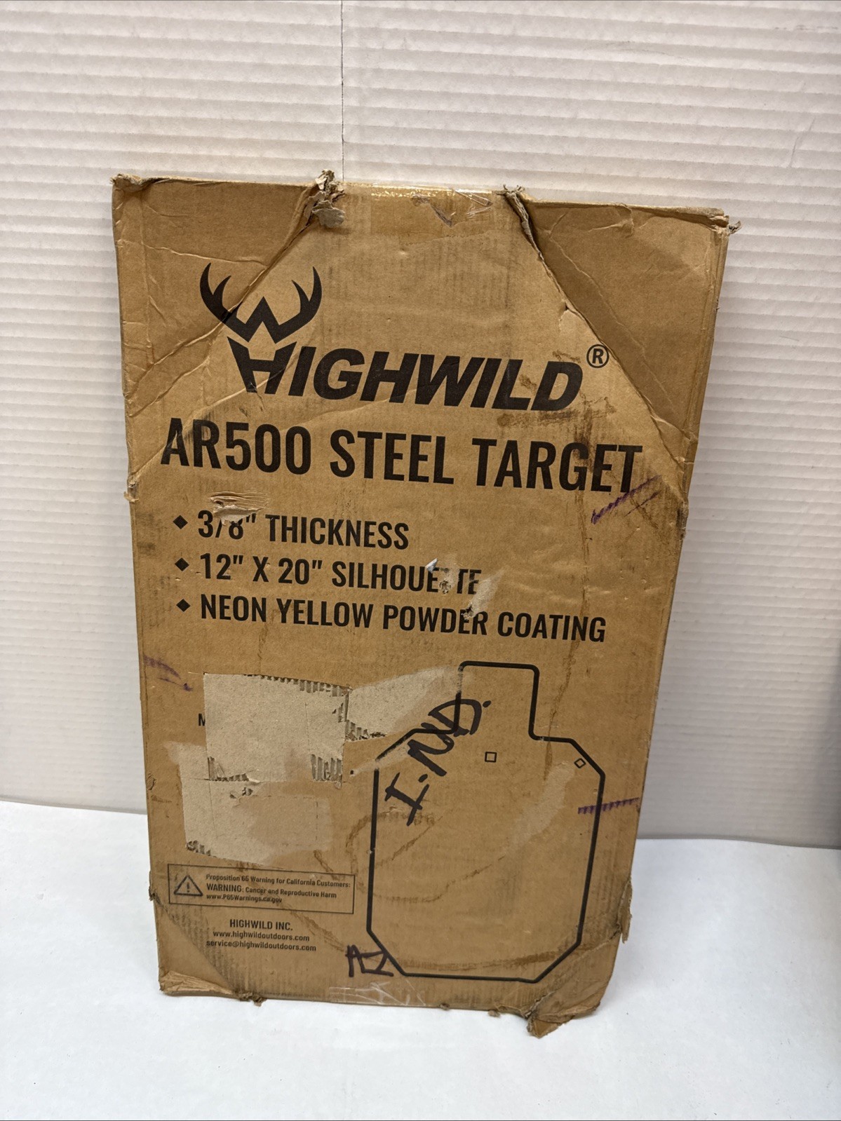 Highwild AR500 Steel Hostage Target 12" x 20" x 3/8" Armored Reactive