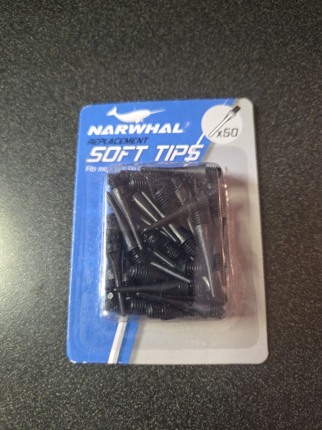 50 Count - Narwhal Soft Tips Replacement for Darts *BRAND NEW IN PACK*