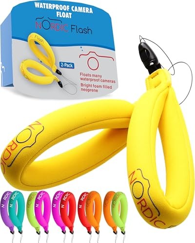 Waterproof Camera Float Strap 2-Pack for GoPro, Nikon, Canon - Save Your Camera!