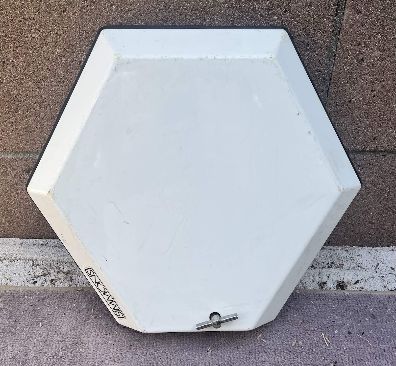 Vintage Simmons Hex Electronic Drum Pad White - Pad #3