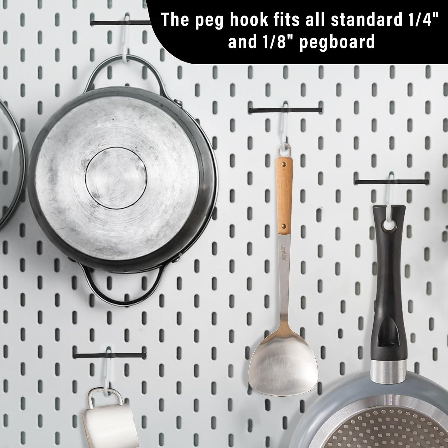 Black Peg Locks Plastic Pegboard Hook Locks Pegboard Display Hook Organizer F...