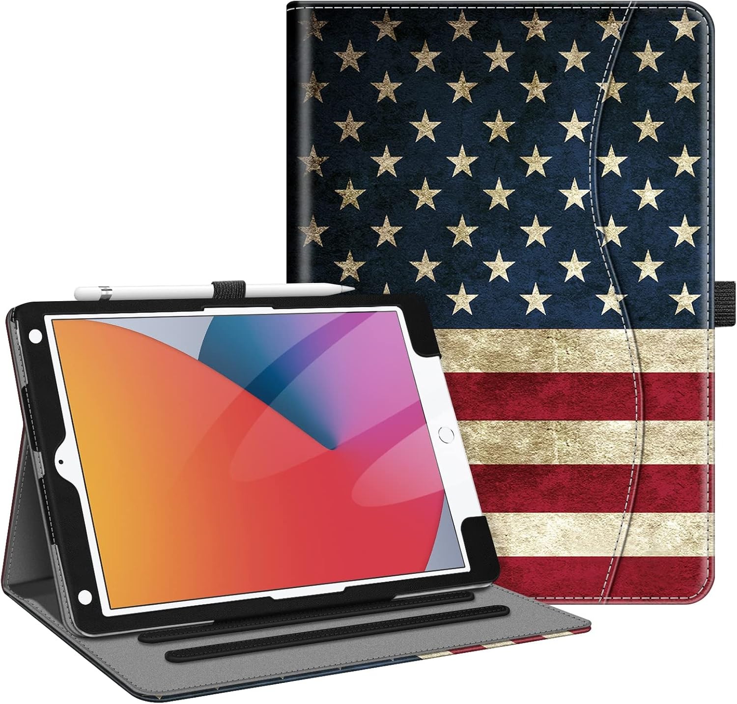Case for iPad 9th/8th/7th (2021/2020/2019) 10.2 Inch  Multi-Angle Viewing Cover