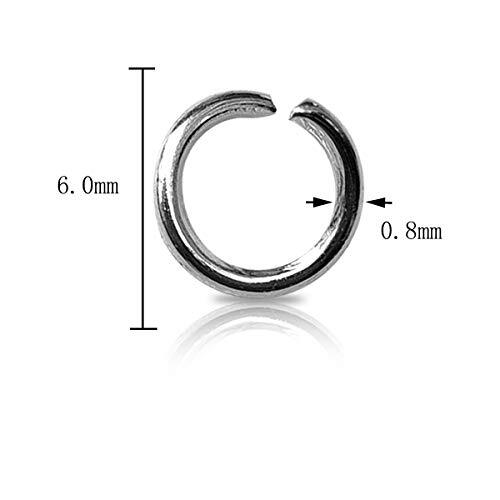 600 Pcs Silver Plated Jump Rings Split Rings Circle Clasp Connecting Rings