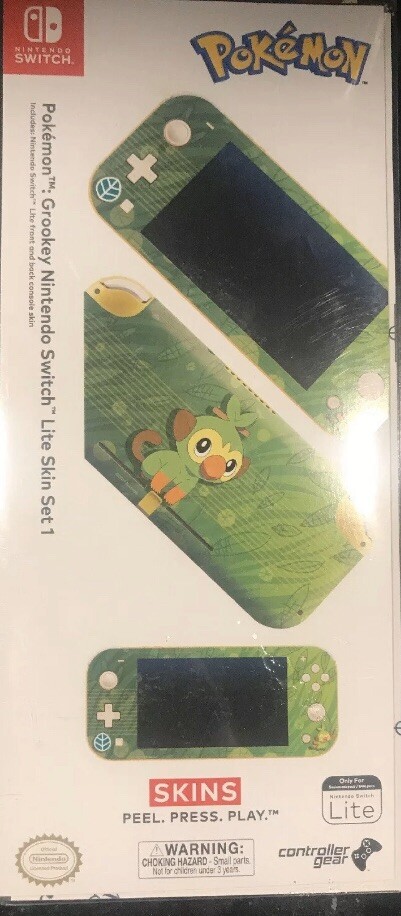 Nintendo Switch Lite Skin Sticker Decal Cover POKEMON Grookey Controller Gear