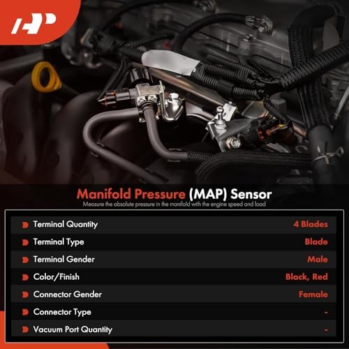 Fuel Injection Pressure Sensor [4 Pins] Compatible with Ram 2500 2013-2017,