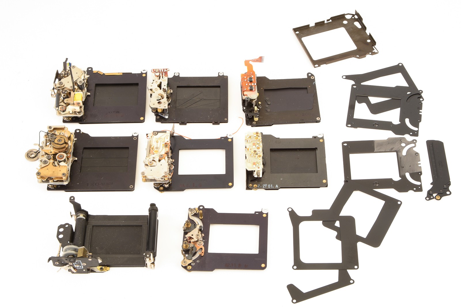 35mm Film SLR Camera Shutter Block Assembly Lot Canon Nikon Olympus AS-IS V20