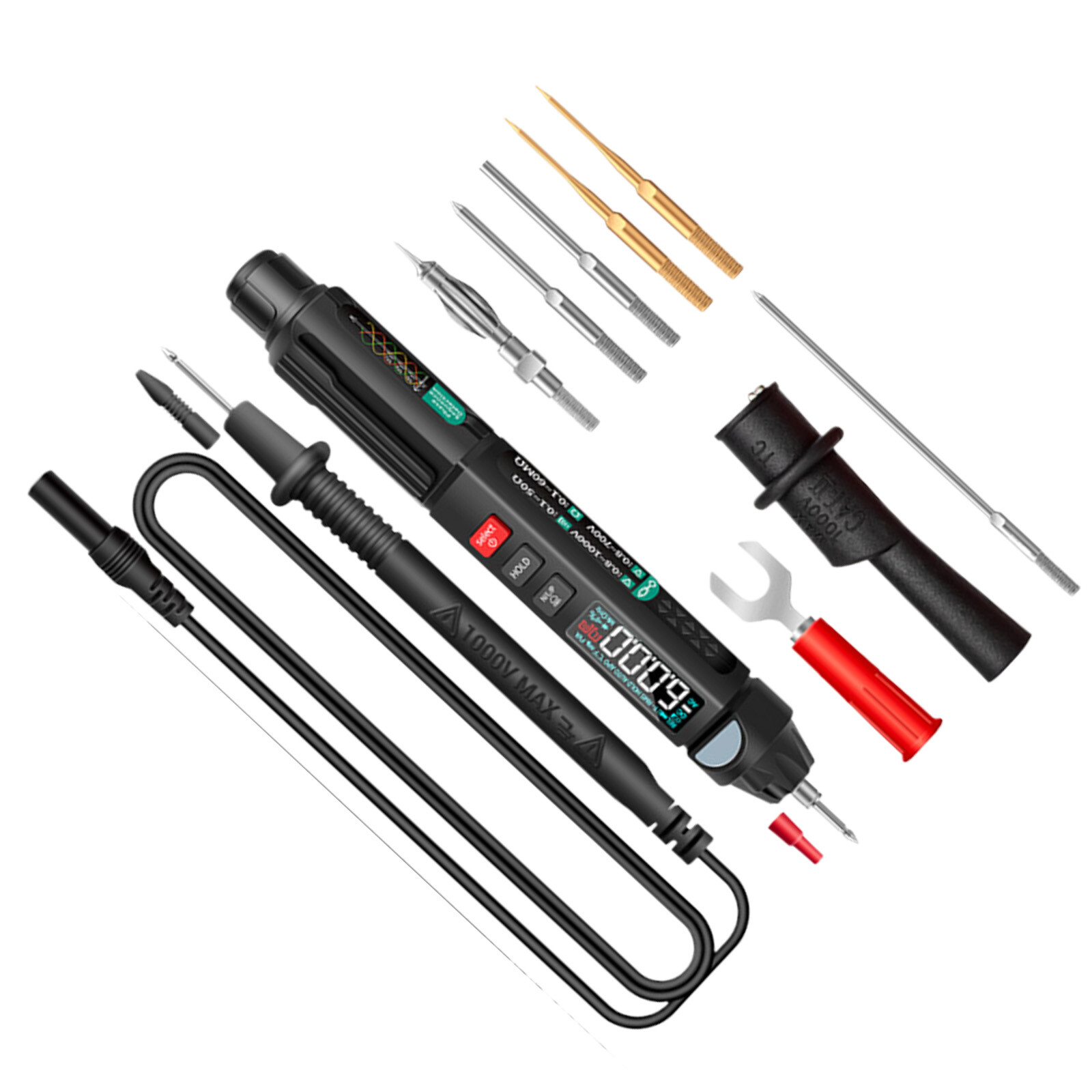 Multi -function Digital Multimeter Pen Smart Voice Broadcast DC AC Tester MeteQY