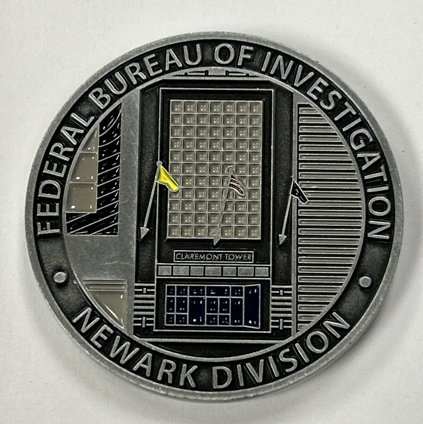 FBI Federal Bureau Of Investigation Newark Division Challenge Coin Bush Bldg V2